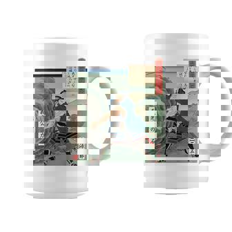 日本 浮世絵 出羽国 山形 山形城 ５７万石 最上義光 源氏 蔵王 力石 バックプリント コーヒーマグ - Kawaiitshirt