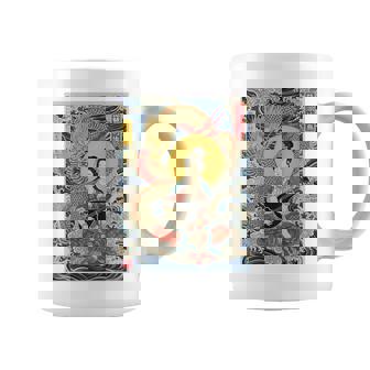 日本 浮世絵 滋賀 琵琶湖 竹生島 弁財天 竜 龍神 バックプリント コーヒーマグ - Kawaiitshirt