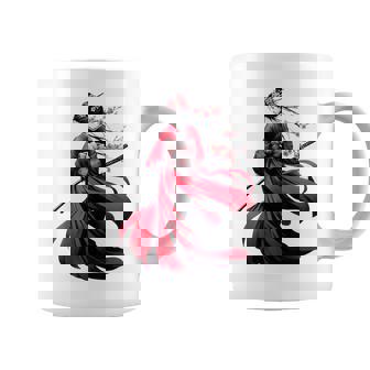 日本のサムライ フローラルウォリアーフラワー 桜 コーヒーマグ - Kawaiitshirt