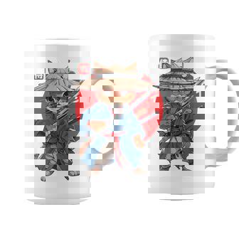 日本の侍 猫戦士 浮世侍 バックプリント コーヒーマグ - Kawaiitshirt