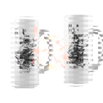 日本アート うさぎ 忍者 浮世絵 アニメスタイル サムライラビット コーヒーマグ - Kawaiitshirt