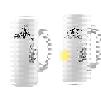 月曜日金曜日 スティックマン ビールウィークジャンプ エネルギー 皮肉 コーヒーマグ - Kawaiitshirt