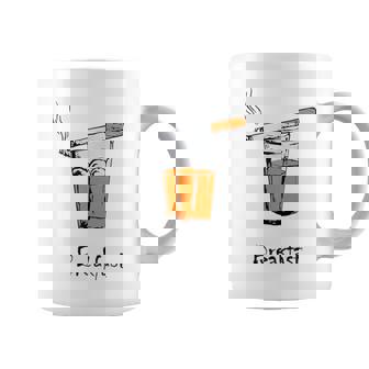 朝食タバコとウイスキー、面白いtシャツギフト。 コーヒーマグ - Kawaiitshirt