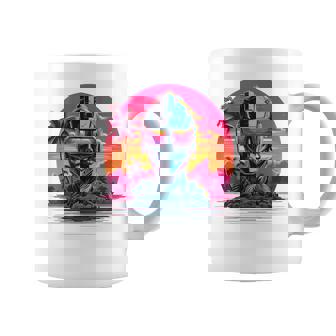 バックプリント 未来派 レトロ ヴェイパーウェーブ サイバーパンク 彫刻 コーヒーマグ - Kawaiitshirt