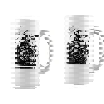 犬がドラムを叩く 長袖tシャツ コーヒーマグ - Kawaiitshirt