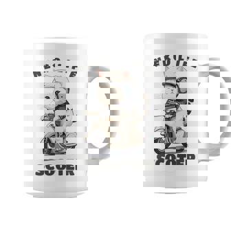 猫 ネコ 白猫 イラスト 原付 スクーター バイク 猫好き バイク好き かわいい おもしろ レトロ Neko Life 長袖tシャツ コーヒーマグ - Kawaiitshirt