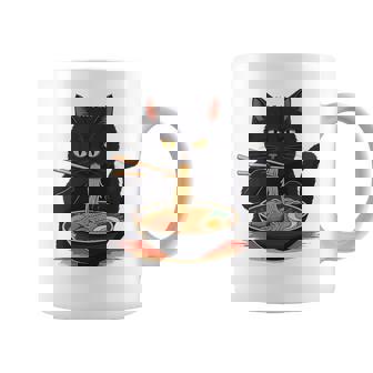 猫 ラーメン グラフィック 日本語 カワイイ アニメ 面白い ラーメン 猫 長袖tシャツ コーヒーマグ - Kawaiitshirt