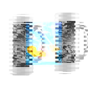 猫に乗って火を吐くサメレインボーレーザータコス 長袖tシャツ コーヒーマグ - Kawaiitshirt