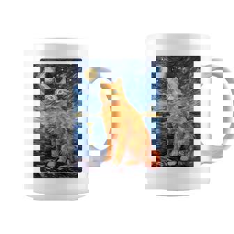 猫のポートレートオイル印刷甘い子猫 長袖tシャツ コーヒーマグ - Kawaiitshirt