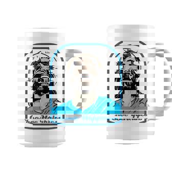 笑うイエス キリスト 喜び 幸せな笑顔 自信 いばらの冠 満足感 クリスマスプレゼント 贈り物 お土産 ポジティブ コーヒーマグ - Kawaiitshirt