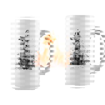 笑顔 水彩 キツネ 森林 動物 コーヒーマグ - Kawaiitshirt