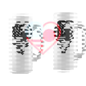 米国 アメリカ 日本 ハートフラッグ 二重国籍。 コーヒーマグ - Kawaiitshirt