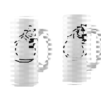 肉まんに抱きつくパンダ かわいい チャイナ 白黒 Panda Meat Bun コーヒーマグ - Kawaiitshirt