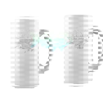 背中 山から形をした涼しい魚 自然 情景 釣り コーヒーマグ - Kawaiitshirt