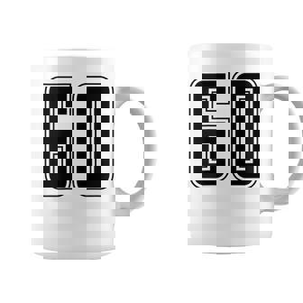 背番号 60 チーム短大スポーツ背番号付きユニフォーム コーヒーマグ - Kawaiitshirt