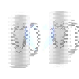 背面に美しい白い天使の羽のデザイン コーヒーマグ - Kawaiitshirt