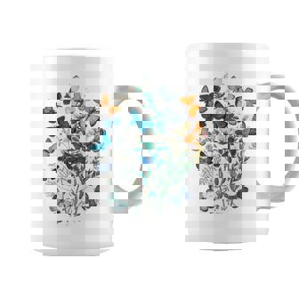 花 蝶々 かわいい フラワー 蝶 アート メンズ レディース 服 母 女性用 おしゃれ コーヒーマグ - Kawaiitshirt