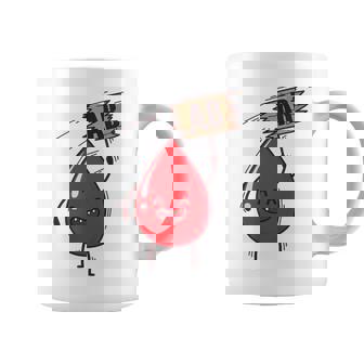 血液型 Ab 血液ドロップ シールドハート付き コーヒーマグ - Kawaiitshirt