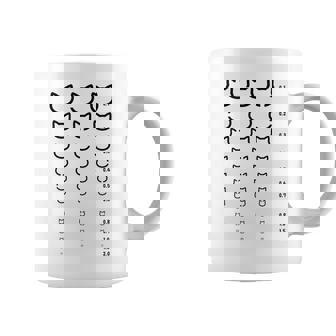 視力検査 猫 ネコの飼い主 ねこの飼い主 おもしろ 愛猫家 猫の飼い主 ネコ好き ネコ 猫好き ネコ好き コーヒーマグ - Kawaiitshirt