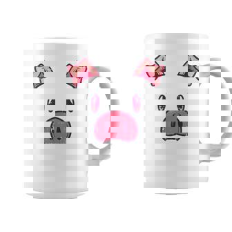 豚の顔 かわいいハロウィン 豚 動物 コスチューム メンズ レディース キッズ コーヒーマグ - Kawaiitshirt