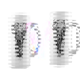 象 抽象画 モチーフ 動物 恋人 アート 象 コーヒーマグ - Kawaiitshirt