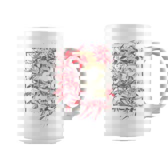 赤いクモのユリの花 日本の頭蓋骨 オタクのバックプリント コーヒーマグ - Kawaiitshirt