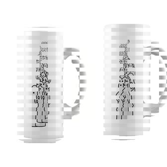 踊るはにわ大行列 はにわ ハニワ 埴輪 土偶 古墳 阿波踊り 宇宙人 かわいい シュール ワンポイント コーヒーマグ - Kawaiitshirt