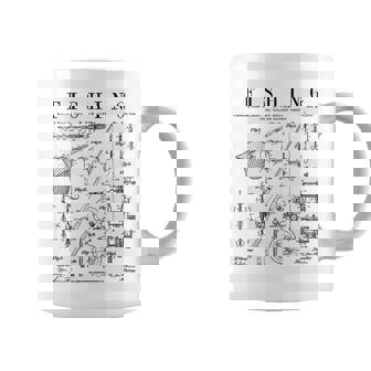 釣り ロッド タックル リール ルアー フィッシャーマン ヴィンテージ 特許 プリント コーヒーマグ - Kawaiitshirt