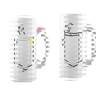 隠れネコ ねこ 猫 隠す 猫好き 猫の足 猫足 肉球 白猫 ワンポイント ポケット デザイン かわいい おもしろ コーヒーマグ - Kawaiitshirt