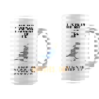 青いセキセイインコ、面白いことわざ、楽しい、セキセイインコ コーヒーマグ - Kawaiitshirt