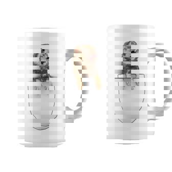 面白いペットフェレット ポケットの中のファニー フェレット コーヒーマグ - Kawaiitshirt