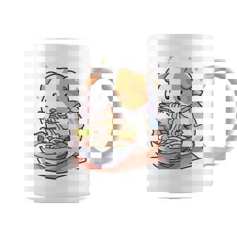 面白いモルモット 箸でラーメンを食べる アニメ 長袖tシャツ コーヒーマグ - Kawaiitshirt