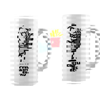 面白い漫画のキャラクターグラフィックが付いたクールでおいしいフライドポテト。 コーヒーマグ - Kawaiitshirt