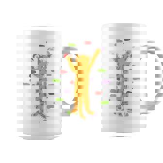 面白くてかわいいボルダーロッククライミングキャット背中にプリント コーヒーマグ - Kawaiitshirt