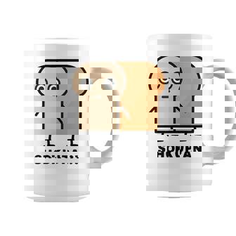 食パン 顔 イラスト かわいい おもしろ 面白い 簡単 シンプル ゆるい 食パン好き コーヒーマグ - Kawaiitshirt