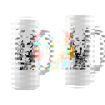 鮮やかな犬のアート スプラッシュカラー 抽象画 コーヒーマグ - Kawaiitshirt