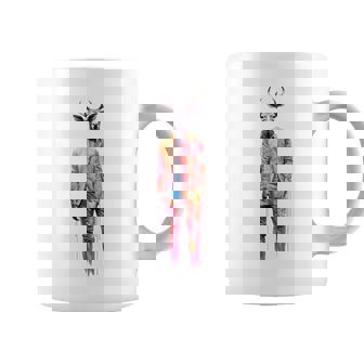 鹿 人間 アート カラフル 動物 絵画 グラフィック 鹿 コーヒーマグ - Kawaiitshirt