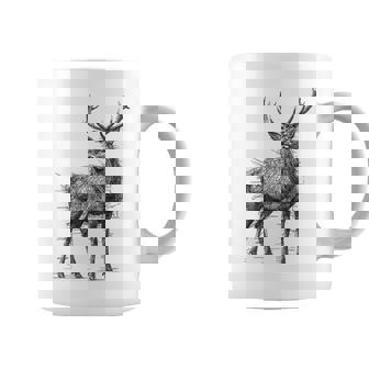 鹿 絵 グラフィック 動物 アート モチーフ 鹿 コーヒーマグ - Kawaiitshirt