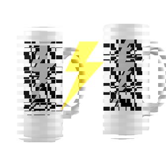 黄色の稲妻チェッカー審美的レーシング 長袖tシャツ コーヒーマグ - Kawaiitshirt