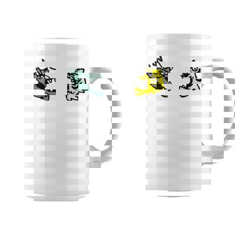 龍 虎 対決 和風キャラクターアート デフォルメポップデザイン コーヒーマグ - Kawaiitshirt