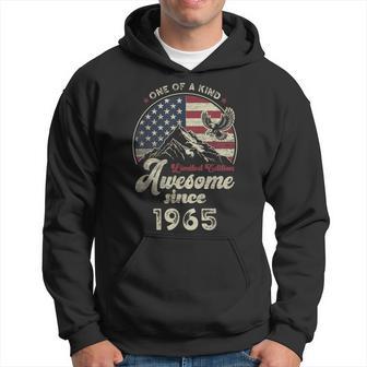 1965 愛国的なイーグル、60歳の誕生日、アメリカ国旗 愛国的 パーカー - Kawaiitshirt