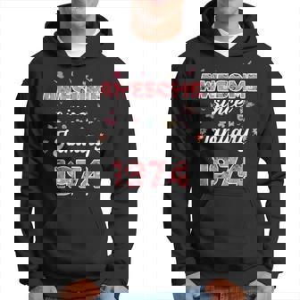 1974年1月から素晴らしい花、1974年1月の誕生日。 パーカー - Kawaiitshirt