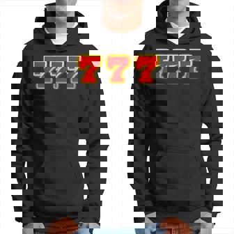 777 スリーセブン【スロット カジノ ラッキー7】数字 文字 シンプル デザイン パーカー - Kawaiitshirt