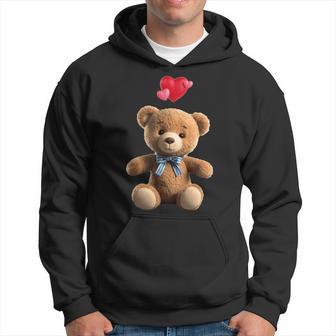 Avec Ours En Peluche Et Cœur Ours En Peluche Sweat à capuche - Cadeauxyz