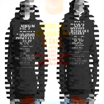 Being An Accountant Is Easy Accounting Cpaグラフィック パーカー - Kawaiitshirt