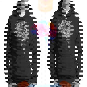 Coloré Cerveau Amour Science Anatomie Humaine Cerveau Sweat à capuche - Cadeauxyz