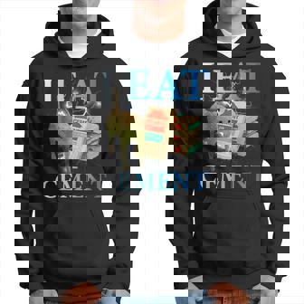 Cool I Eat セメント、建設猫、面白いユーモア、猫のミーム パーカー - Kawaiitshirt