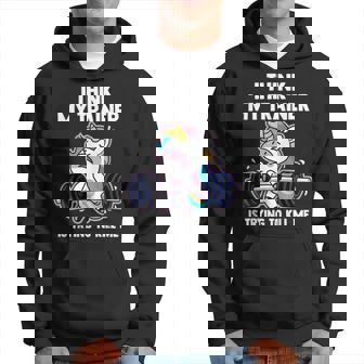 Creo Que Mi Entrenador Está Tratando De Matarme Unicorn Gym Sudadera - Regaloses