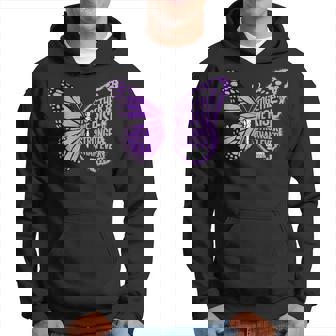 Crohns Awareness Together We Rise パープルリボン バタフライ パーカー - Kawaiitshirt