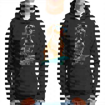 Dachshund Onkateboard Dog Kapuzenpullover - Seseable